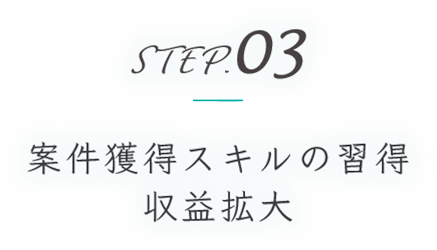 STEP.03 WEBデザインスキルの習得 収益拡大